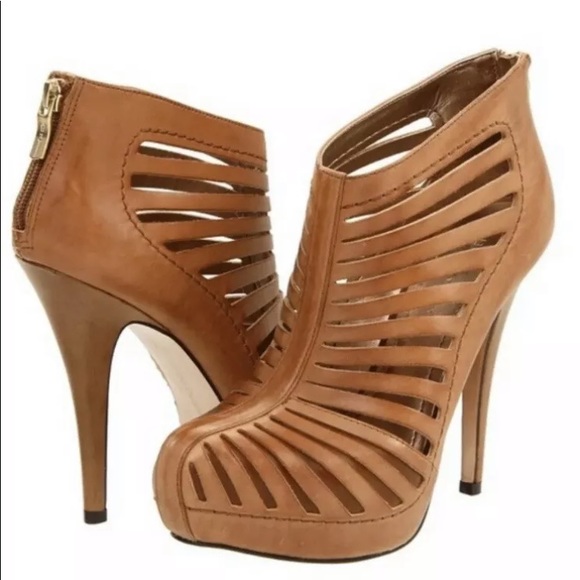 BCBGeneration Shoes - BCBGeneration tobacco Eddah leather zip bootie